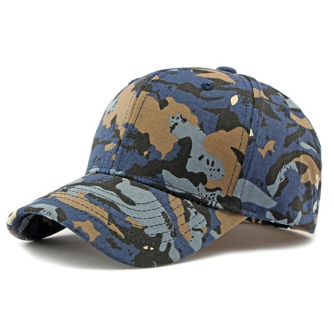 Camouflage Cotton Baseball Cap Outdoor Sun Protection Sports Hard Top Peak Cap