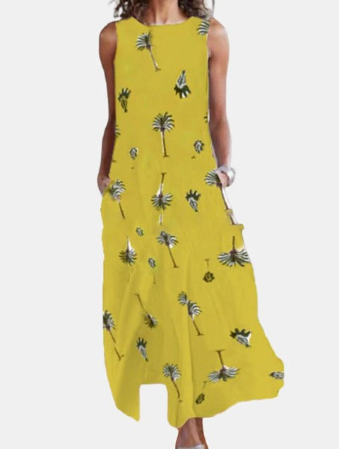 Summer New Style Women's Pocket Fashion Printed Dress