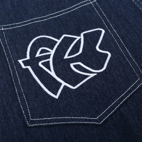 Letter Printing Straight Denim Shorts Men