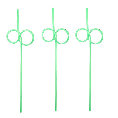 Disposable Plastic Straw With Crystal Shape