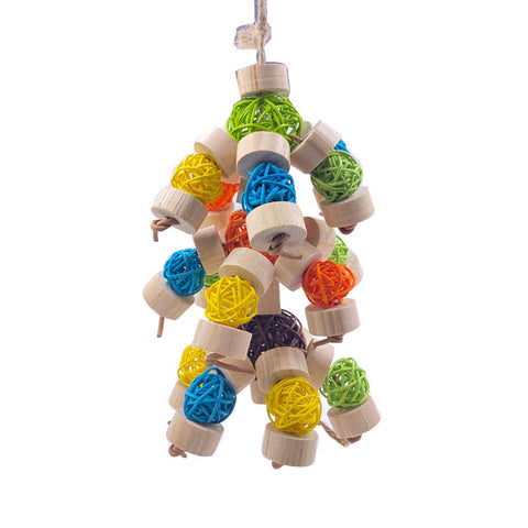 Toy Bird Vine Bal Wooden Nibbling Bird Supplies Cage Accessories Toys