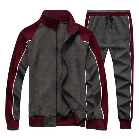 Long sleeve zipper cardigan sports suit