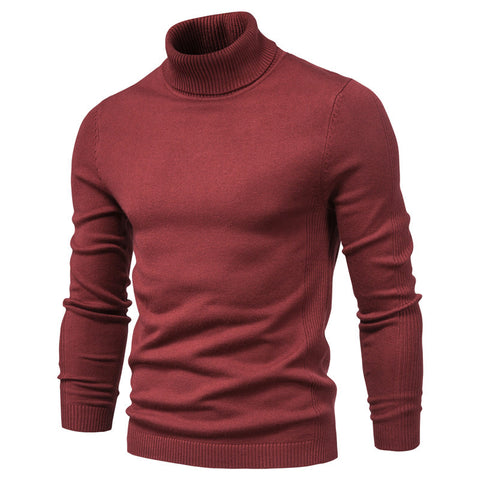 Solid color turtleneck sweater