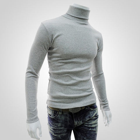 High neck long sleeve sweater