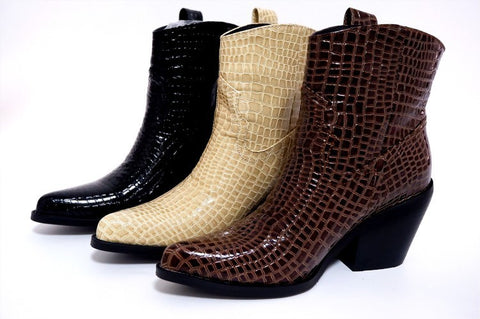 Women's Chunky Heel Short Martin Boots