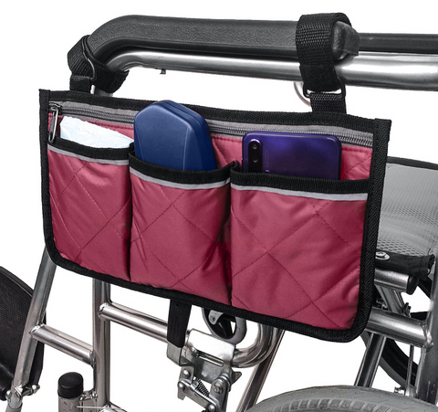 Wheelchair side storage bag