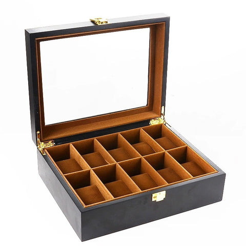 Wooden spray paint coffee 10-digit watch box