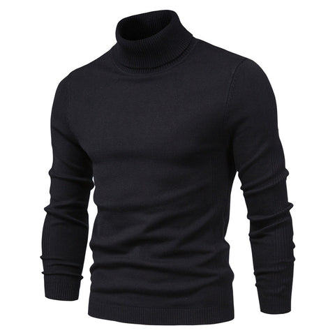 Solid color turtleneck sweater