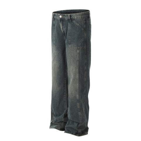 Fashion Washed Denim Overalls Men