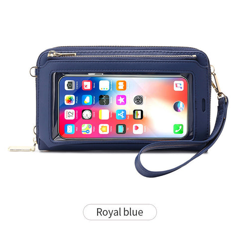 Touch Screen Mobile Phone Bag Female RFID Anti-theft Brush