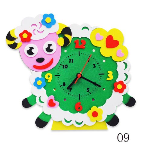 EVA Cartoon Clock Creative Children DIY Crafting