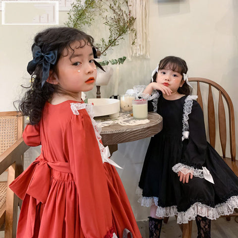 Spring And Autumn Fashionable Princess Dress With Western Temperament