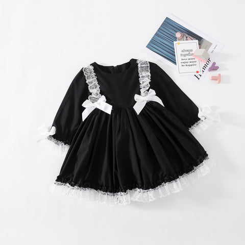 Spring And Autumn Fashionable Princess Dress With Western Temperament