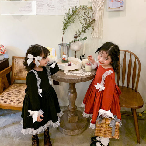 Spring And Autumn Fashionable Princess Dress With Western Temperament