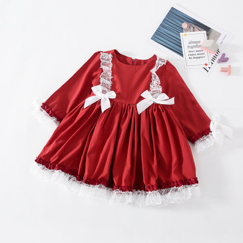 Spring And Autumn Fashionable Princess Dress With Western Temperament