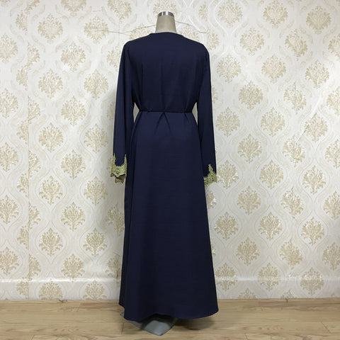 Lace Embroidery Stitching Cardigan Dress Robe Women's Clothing