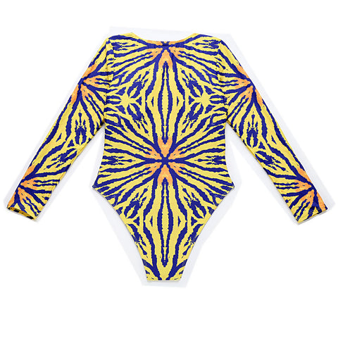 New Style Long-sleeved Swimsuit European And American Sunscreen One-piece Bikini