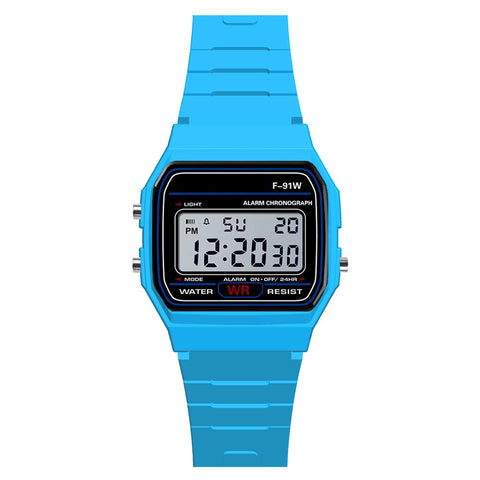 Digital Display Waterproof Round Watch  Children Electronic Watch
