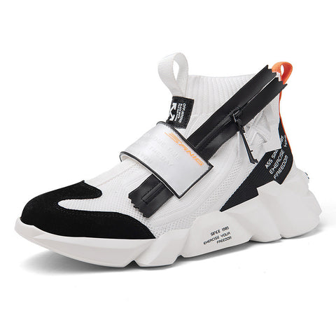 Thick-soled Fashion Socks High-top Flying Knit Sneakers