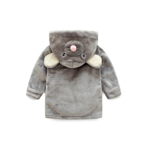 Flannel Bathrobe Cute Mouse Children's Loungewear