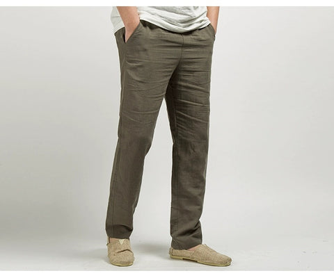 Chinese Style Men's Linen Men's Casual Pants