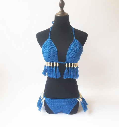 Braided fringe bikini