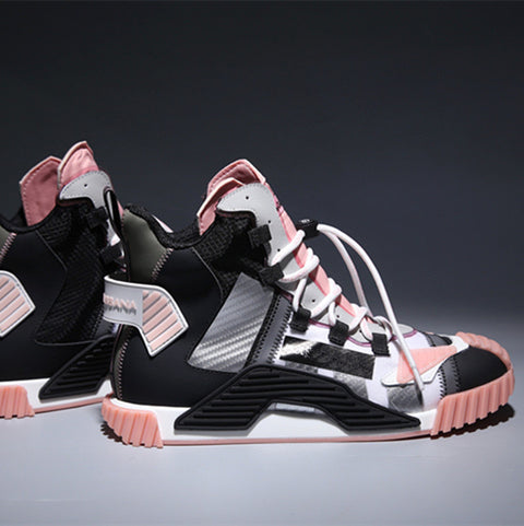 Fashion Color Matching High-top Casual Breathable Couple Sneakers