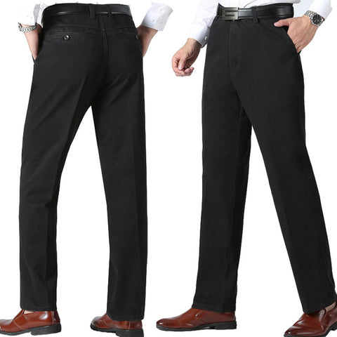 Middle-aged and elderly men's nine-point casual pants
