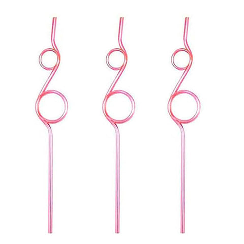 Disposable Plastic Straw With Crystal Shape