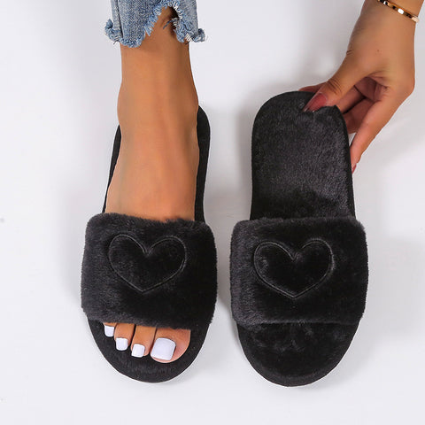 Women's Flat Plush Home Warm Slippers