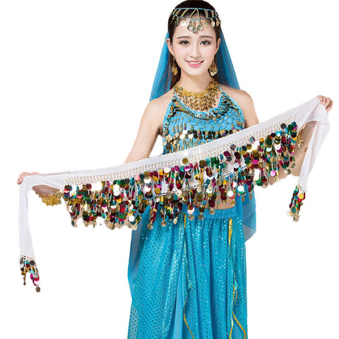 Fashion Simple Color Sequins Belly Dance Waist Chain