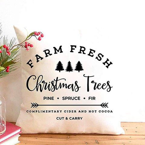 Christmas Pillow Cover Cartoon Letter Print Cushion Cover Office Sofas Pillow Cover