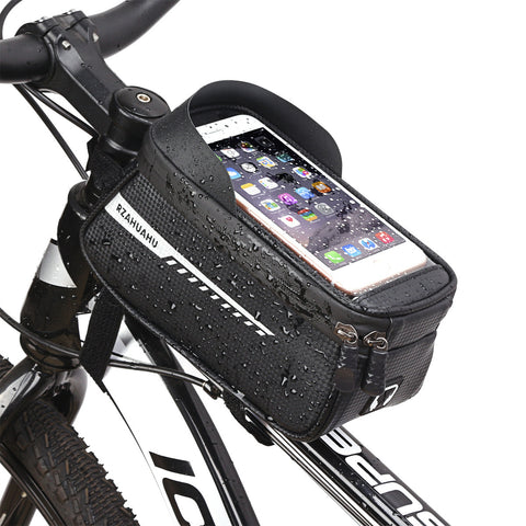 Waterproof Mountain Bike Top Tube Bag Cycling Saddle Bicycle Front Pipe Touch Screen Phone Pouch