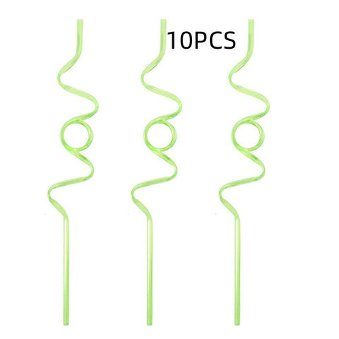 Disposable Plastic Straw With Crystal Shape