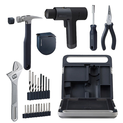 Toolbox Set Electric Screwdriver Multi-functional Vehicle Tool For Home Maintenance