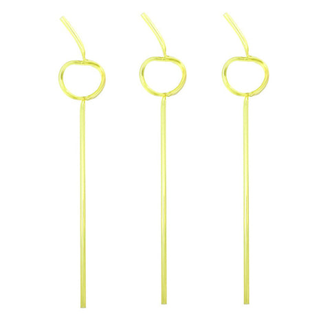 Disposable Plastic Straw With Crystal Shape