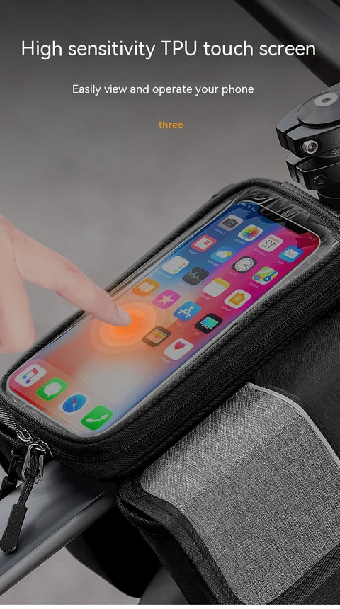 Bilateral Tube Touch Screen Saddle Bag