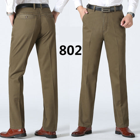 Middle-aged and elderly men's nine-point casual pants