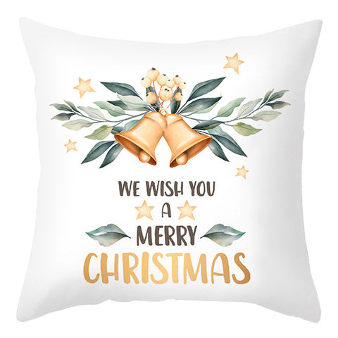 Christmas Pillow Cover Cartoon Letter Print Cushion Cover Office Sofas Pillow Cover