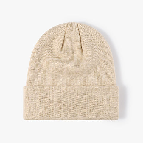 Autumn And Winter Light Board Warm Thickened Double-layer Simplicity Women's Knitted Hat