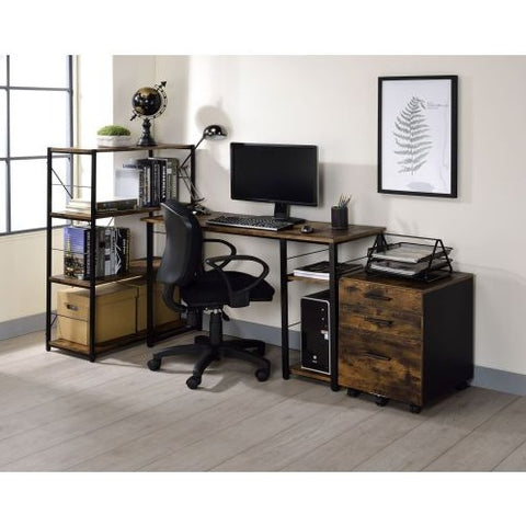 ACME Vadna Writing Desk, Weathered Oak Black Finish