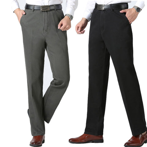 Middle-aged and elderly men's nine-point casual pants