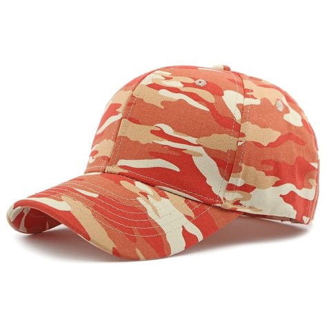 Camouflage Cotton Baseball Cap Outdoor Sun Protection Sports Hard Top Peak Cap