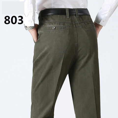 Middle-aged and elderly men's nine-point casual pants