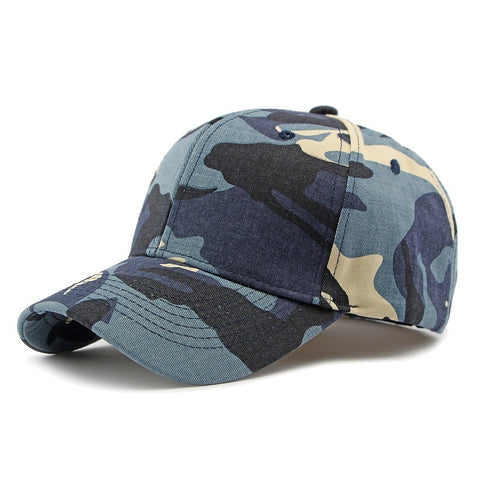 Camouflage Cotton Baseball Cap Outdoor Sun Protection Sports Hard Top Peak Cap