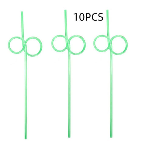 Disposable Plastic Straw With Crystal Shape