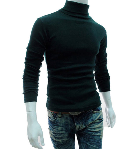 High neck long sleeve sweater