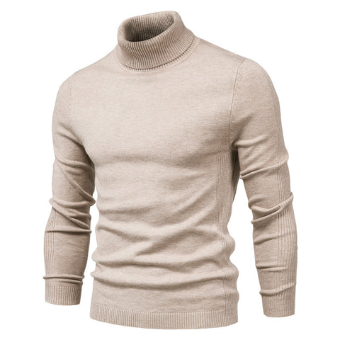 Solid color turtleneck sweater
