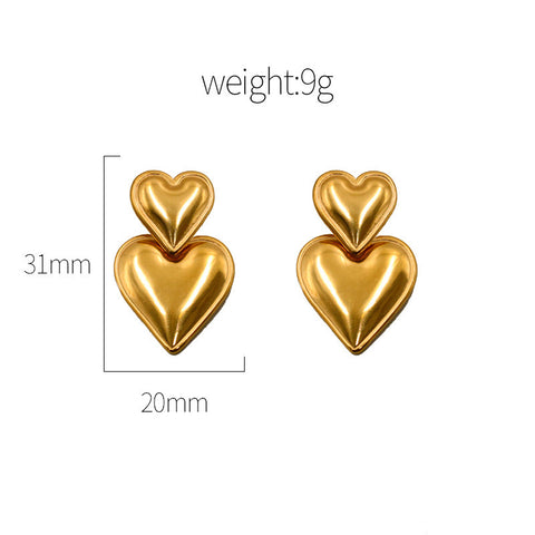 Summer New Electroplating Stainless Steel Studs Women