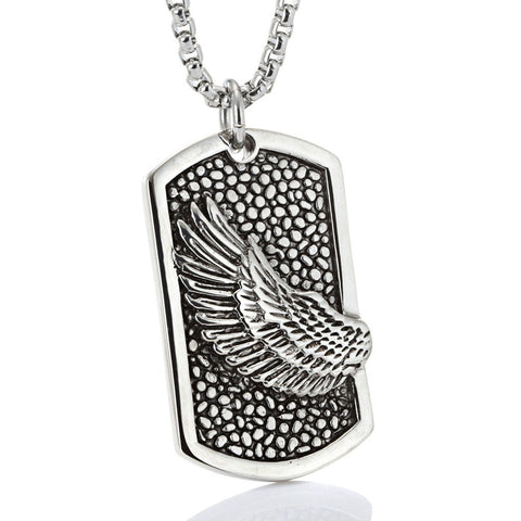 Stainless Steel Casting Tag Creative Necklace
